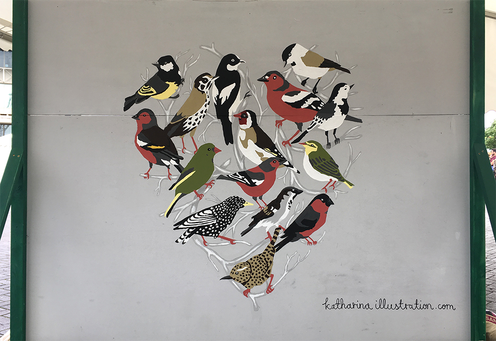 Bird Heart Mural